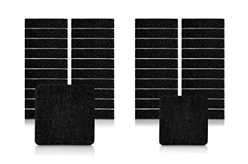 Produktbild: Levani ® Filzgleiter selbstklebend – Premium Möbelgleiter aus weichen Pilz - Filzgleiter für Stühle – Filz selbstklebend - Effektiver Schutz für Möbel & Böden - Filzgleiter Schwarz (42 Stück/eckig)