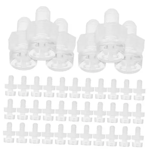 Produktbild: Levemolo 100St Schraube aus Acryl kunststoffschrauben Kit mit Schrauben und Muttern aus klarem Acryl Acryl-Bolzen- und Mutternpaket Klares Acryl-Hardware-Kit Acrylbolzen Transparent