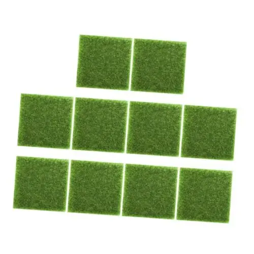 Produktbild: Levemolo Simulierte Grasmatte 10er-Pack Lebensechte Kunstrasenunterlage Installieren Für Die Dekoration