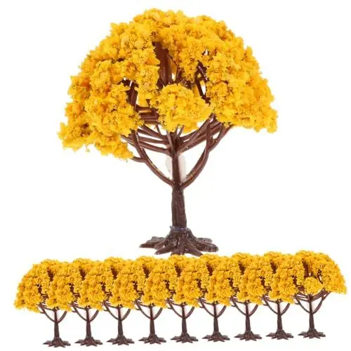 Produktbild: Levemolo Set Mit 10 Miniatur-kunstbäumen Aus Abs-schwammmaterial Zum Dekorieren Von Landschaften