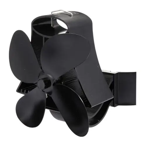 Produktbild: Levemolo Akku Ofenventilator Wärmebetriebener Kaminventilator Mit 4 Leisen Und Effizienten Schwarz 60°c 350°c