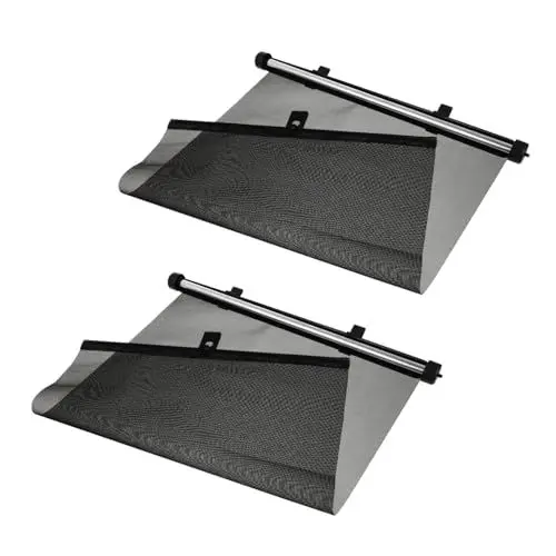 Produktbild: Levemolo 1 Paar Rollläden für Seitenfenster Auto Sonnenschutz Vorhang seitenfenster Sonnenschutz Auto Sonnenschutz Visier automatische Jalousien Schwarze Fensterläden Rollos für Autos Black