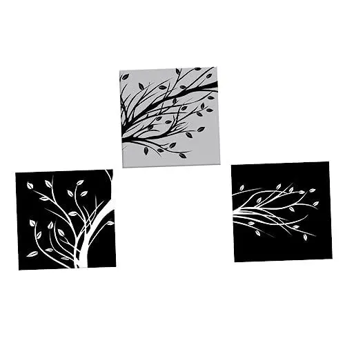 Produktbild: Levemolo 1 Set 3 Zweige Rahmenlose Gemälde 3 Leinwandgemälde Gerahmte Kunstwerke Gemälde 3 Leinwandbilder Rahmenloser Druck Dekor Für Zuhause 3 Panel Kunst Baumzweige 3 Panel