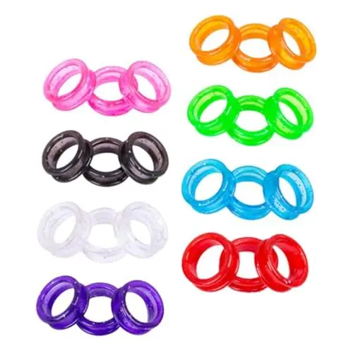 Produktbild: Levemolo Hundeschere 24st Scherenring Verbandsschere Astschere Schnittlauchschere Bunter Scherenfingerring Scherenhandringabdeckung Schereneinsatz Aus Silikon Fingerring Für Friseurscheren Kieselgel