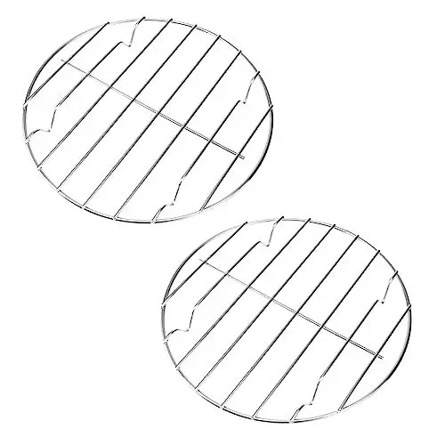 Produktbild: Levemolo 2 Stück Grillgestell BBQ Rack für Barbecue Aktivitäten Zubehör ohne Tray Silber Durchmesser