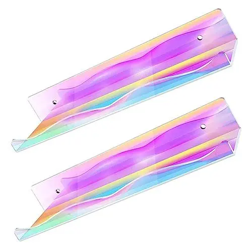 Produktbild: Levemolo 2Stücke Wandregal aus Acryl Schwebendes Regal für Badezimmer Küche oder Wohnzimmer Wandmontiertes Displayregal Platzsparendes Organizer-regal für Dekorative Aufbewahrung