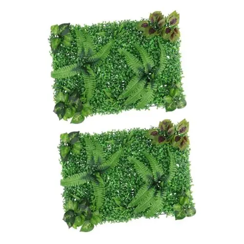 Produktbild: Levemolo 2stücke Künstliche Pflanzen Wandpaneele Lifelike Faux Hedge Für Garten Privatsphäre Und Dekoration Uv-geschützt Für Innen Und Außenbereich