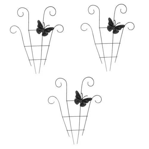 Produktbild: Levemolo 3St Klettergerüst für Pflanzen Dekorpflanzen Kletterpflanzen Spalier pflanzenrankhilfen rankhilfe für erbsen kleines Spalier für Topfpflanzen Pflanzenunterstützung Eisen Black