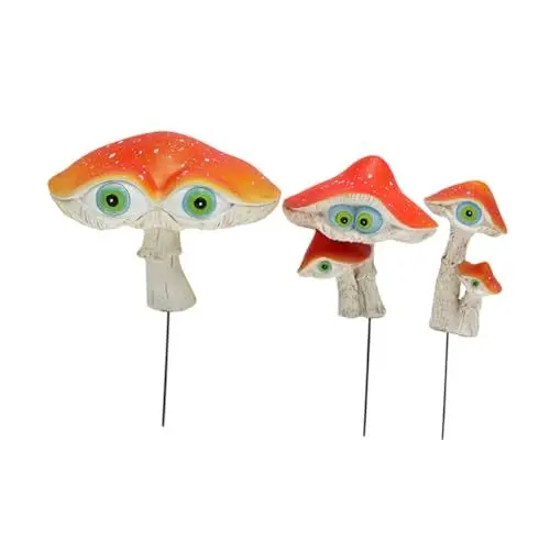 Produktbild: Levemolo 3St Pilz-Dekorations-Ornament Wand polsterung wohnwand deko Garten zubehör Garten Accessoires Garten Dekoration Ideen Pilzdekoration für den Außenbereich Pilzpfahl im Innenhof Harz