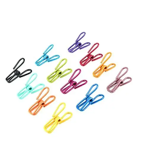 Produktbild: Levemolo 40 Stück Bunte Wäscheklammern PVC Beschichtet Mehrzweckklammern Handtuchklammern Stahldrahtklammern Halterungen Zum Trocknen Von Wäscheleinen