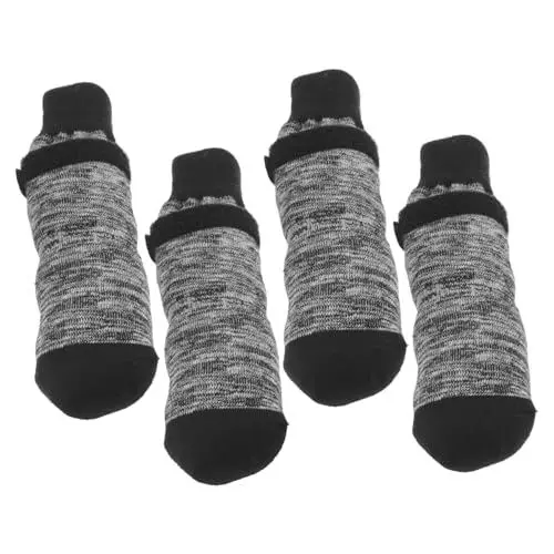Produktbild: Levemolo 4 Stück Hundesocken | Für Hunde | Verschleißfeste Baumwollsocken | Atmungsaktive Haustiersocken | Kompakt Und Waschbar