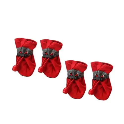 Produktbild: Levemolo 4er-Pack Hundestiefel Outdoor-hundeschuhe Haustierschuhe Für - Sohlen Rot 2