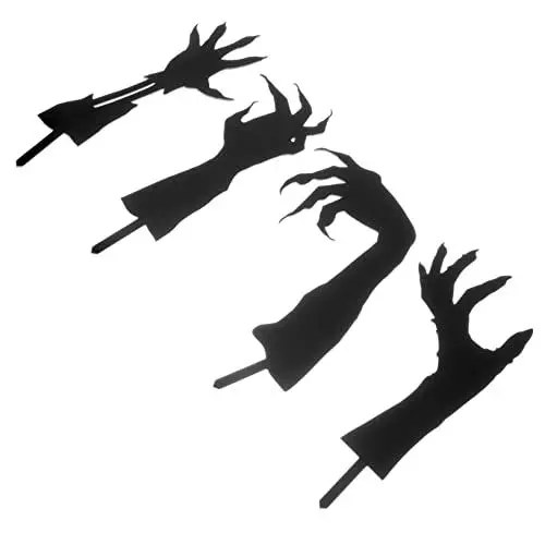 Produktbild: Levemolo Acryl Halloween Dekorative Hof Zeichen Set 4 stücke Geist Hand Garten Dekorationen Festival Hof