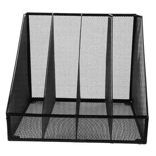 Produktbild: Levemolo A4 Dokumentenständer Mesh File Organizer 4-Fach Eisen Büro Modern Schwarz