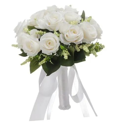 Produktbild: Levemolo Hochzeit Brautsträuße Künstliche Rosenblätter Blumenstrauß Für Die Braut Hochzeitsdeko Elegantes Design