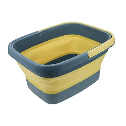 Produktbild: Levemolo Faltbar 1 PC Fußbad Faltbares Fußwaschbecken Einweichen Fußeimer Hause Fußbecken Großer Aufbewahrungseimer Einweichen Fußwanne Hause Fußbecken Tragbar Blau Angeln TPE Fußbecken