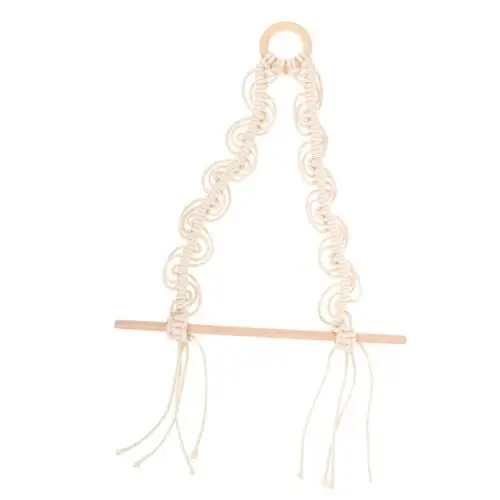 Produktbild: Levemolo Stil Gewebte Handtuchrolle - Montiert Baumwollseil Makramee Elegantes Badezimmer-accessoire