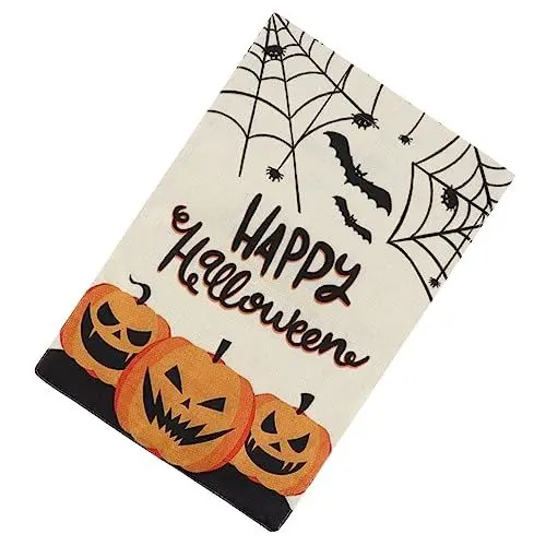 Produktbild: Levemolo Halloween-dekoration Kürbis-flagge Aus Leinen Wetterfest Und Lichtbeständig Dekorative Hofflagge