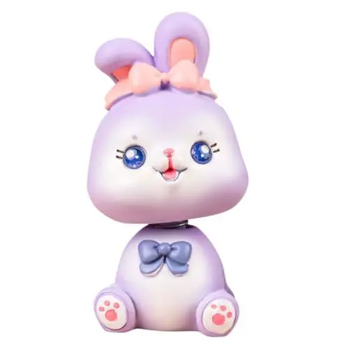 Produktbild: Levemolo Kaninchen-Garten-Statue Minifiguren Kuchen Spielzeug Sternzeichen Hase Figur Miniatur-Terrarium-dekor Mini-Spielzeug Osterhasenfiguren Bobblehead-kaninchenverzierung Harz