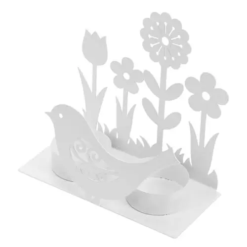 Produktbild: Levemolo Realistische Vogelform Weißblech Ostern Kerzenhalter für Candlelight Dinner