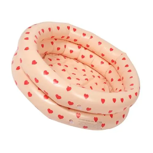 Produktbild: Levemolo Kinderbecken Babypool Kinder badewanne Babyschwimmbad kinderpool Kinder wasserspielzeug Pool schwimmt, Babyschwimmbecken mit Überdachung Badewanne für Kleinkinder PVC Beige