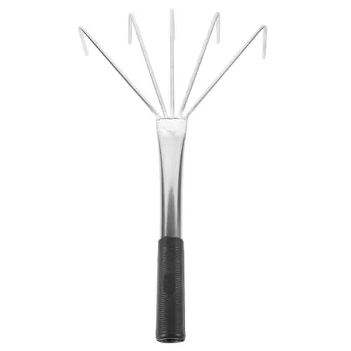 Produktbild: Levemolo Kleiner Handrechen Hacke-Rechen-Werkzeug Strandmuschelrechen Sandflachstaubrechen tiletum fliesenspachtel Sand Flacher Aschenrechen Rechen für flachen Staub Rostfreier Stahl