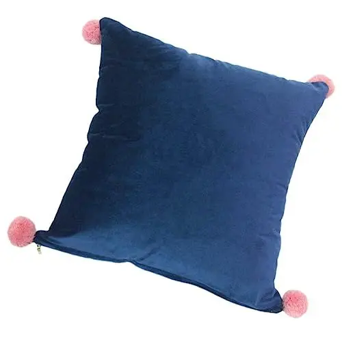 Produktbild: Levemolo Plüsch Kissenbezug Royal Blauem Sofakissenbezug Für Schlafzimmer Und Auto Dekorativer Und Bequemer Rückenkissenbezug Vielseitig Einsetzbar