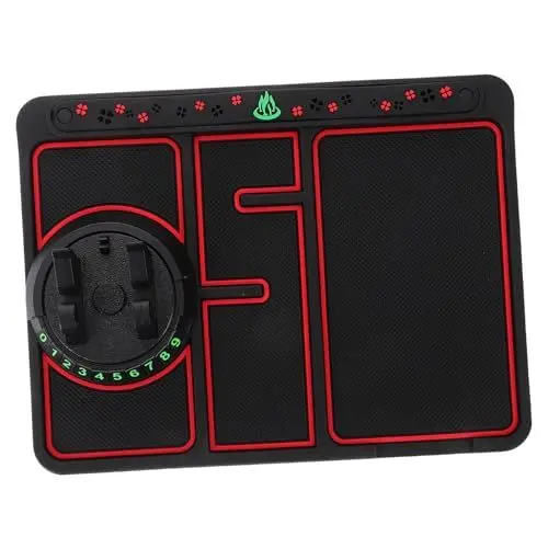 Produktbild: Levemolo Rutschmattenhalter Für Dashcams Für Autos Autozubehörhalter Auto Armaturenbrettmatte 4 In 1 Anti Rutsch Pad Für Das Auto Halterung Für Auto Shake Pad PVC Schwarz