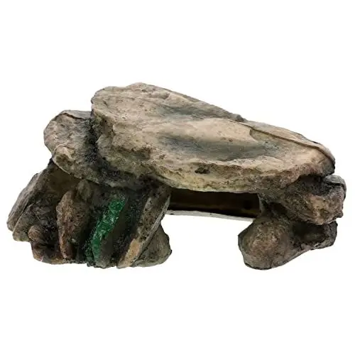 Produktbild: Levemolo Realistischer Schildkröten-lebensraum Aus Kunstharz Mit Kletterhöhle Für Reptilien – Aquarium-Dekoration