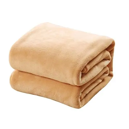 Produktbild: Levemolo einfarbige Decke Flanell-Fleece-Wurfdecke Woobie-Decke graue Wurfdecken Fotodecke Kuschelkissen für Kinder bettdecken beetabdeckung Bed Spread Flanellbettwäsche Flanelldecke Khaki