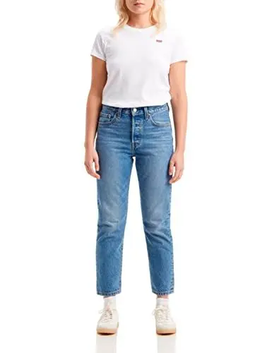 Produktbild: Levi's Damen 501® Crop Jeans,Medium Indigo Worn In,27W / 28L