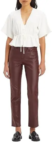 Produktbild: Levi's Damen Coated Straight Pant Hose, Decadent Chocolate Coated, 30W / 30L