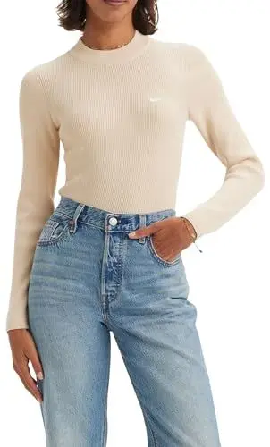 Produktbild: Levi's Damen Crew Rib Sweater Pullover Sweatshirt, Pearled Ivory, M