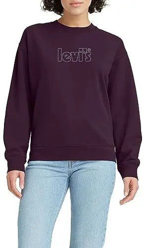 Produktbild: Levi's Damen Graphic Standard Crewneck Pullover Sweatshirt, Poster Logo Star Forest Plum, M