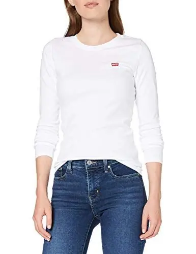 Produktbild: Levi's Damen Long-Sleeve Baby Tee White + L