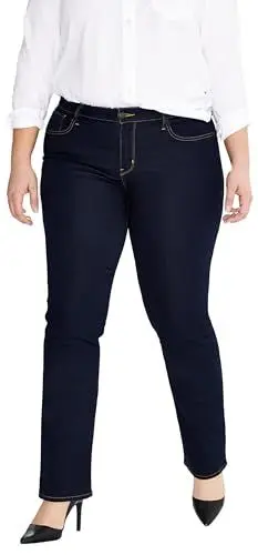 Produktbild: Levi's Damen Plus Size 314 Shaping Straight Jeans, Dark Indigo - Flat Finish, 20 Lang EU