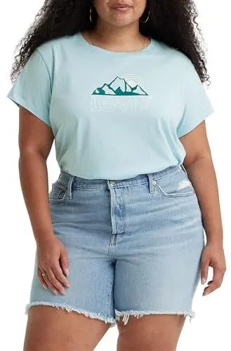 Produktbild: Levi's Damen Plus Size Graphic Authentic Tee T-Shirt, Mountain Top Crystal Blue, 3XL