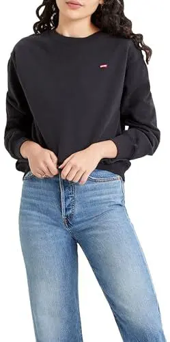 Produktbild: Levi's Damen Standard Crew Sweatshirt,Caviar,XL