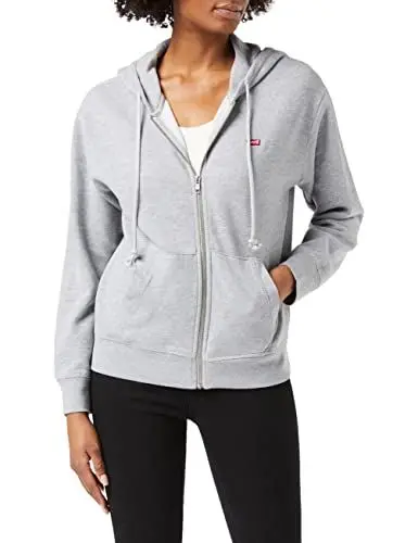 Produktbild: Levi's Damen Standard Zip Sweatshirt Hoodie Kapuzenpullover, Starstruck Heather Grey, L