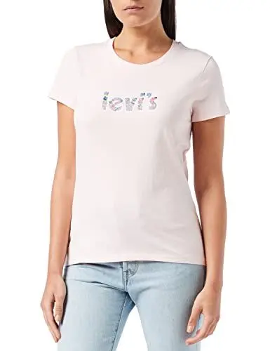 Produktbild: Levi's Damen The Perfect Tee T-Shirt,Floral Poster Logo Dutch Pink,XXS