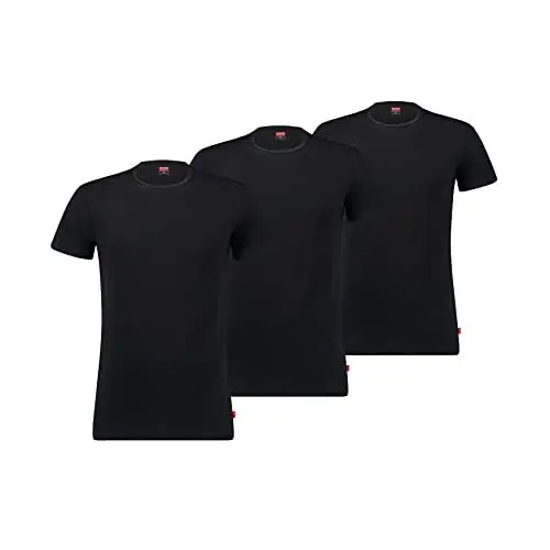 Produktbild: Levi’s Einfarbiges Rundhals-T-Shirt, bequemes und atmungsaktives T-Shirt mit kurzen Ärmeln aus Baumwolle, 3er-Pack