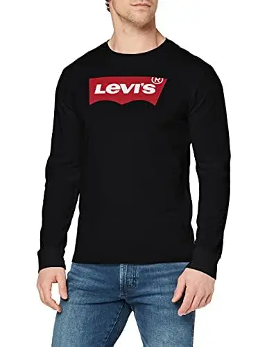 Produktbild: Levi's Herren Long-Sleeve Standard Graphic Tee T-Shirt, Stonewashed Black, L
