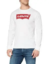 Produktbild: Levi's Herren Long-Sleeve Standard Graphic Tee T-Shirt, White, M