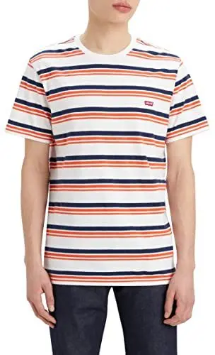 Produktbild: Levi's Herren Ss Original Housemark Tee T-Shirt,Andres Stripe Bright White,L