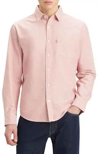 Produktbild: Levi's Herren Sunset 1-Pocket Standard Hemd mit Button-Down-Kragen, Sundown Red, L