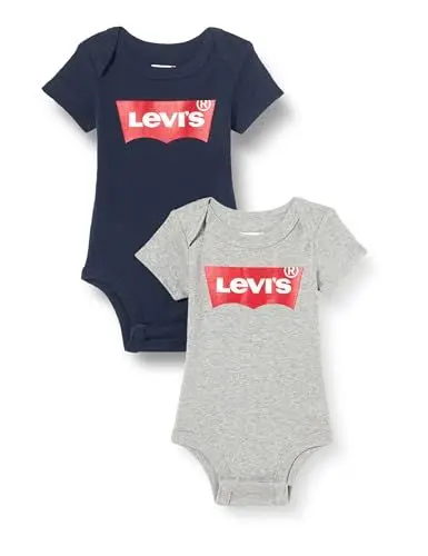 Produktbild: Levi's Kids Batwing 2pk bodysuit Unisex Baby Grey Heather 6-12 Monate
