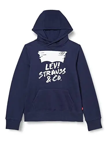 Produktbild: Levi's Kids Junge Sketched Logo Pullover Hoodie EG571 Hooded Sweatshirt, Naval Academy, 12 Jahre