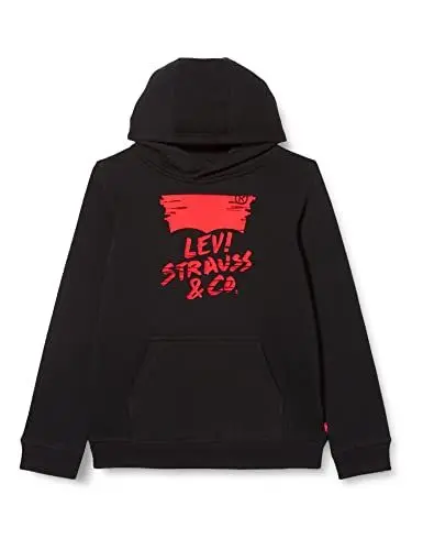 Produktbild: Levi's Kids Junge Sketched Logo Pullover Hoodie EG571 Hooded Sweatshirt, Schwarz, 8 Jahre