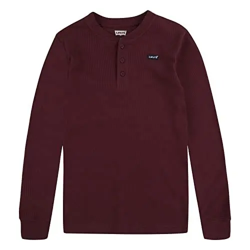 Produktbild: Levi's Kids Lvb ls thermal henley knit top Jungen Red (Port) 12 Jahre