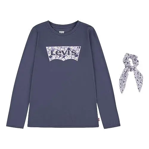 Produktbild: Levi's Kids Lvg ls floral tee with scrunch Mädchen Couronne Bluee. 14 Jahre